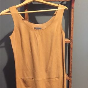 Camel color Leather Vince Dress